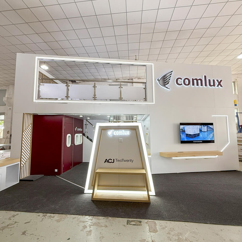 Custom Double Deck Trade Show Booth for High-End Exhibition Stand Design