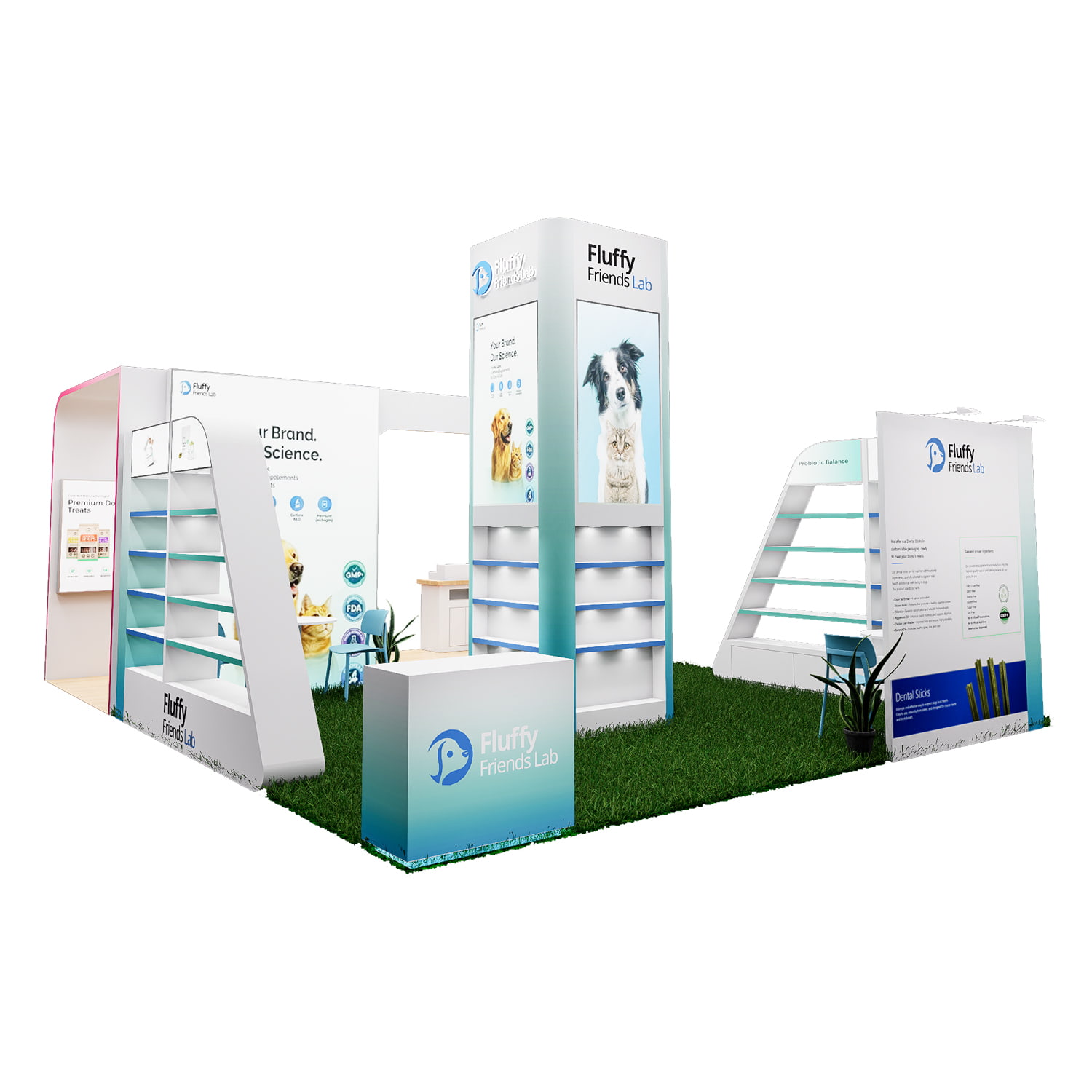 Modular Pet Product Exhibition Booth | Interzoo Custom Display Stand