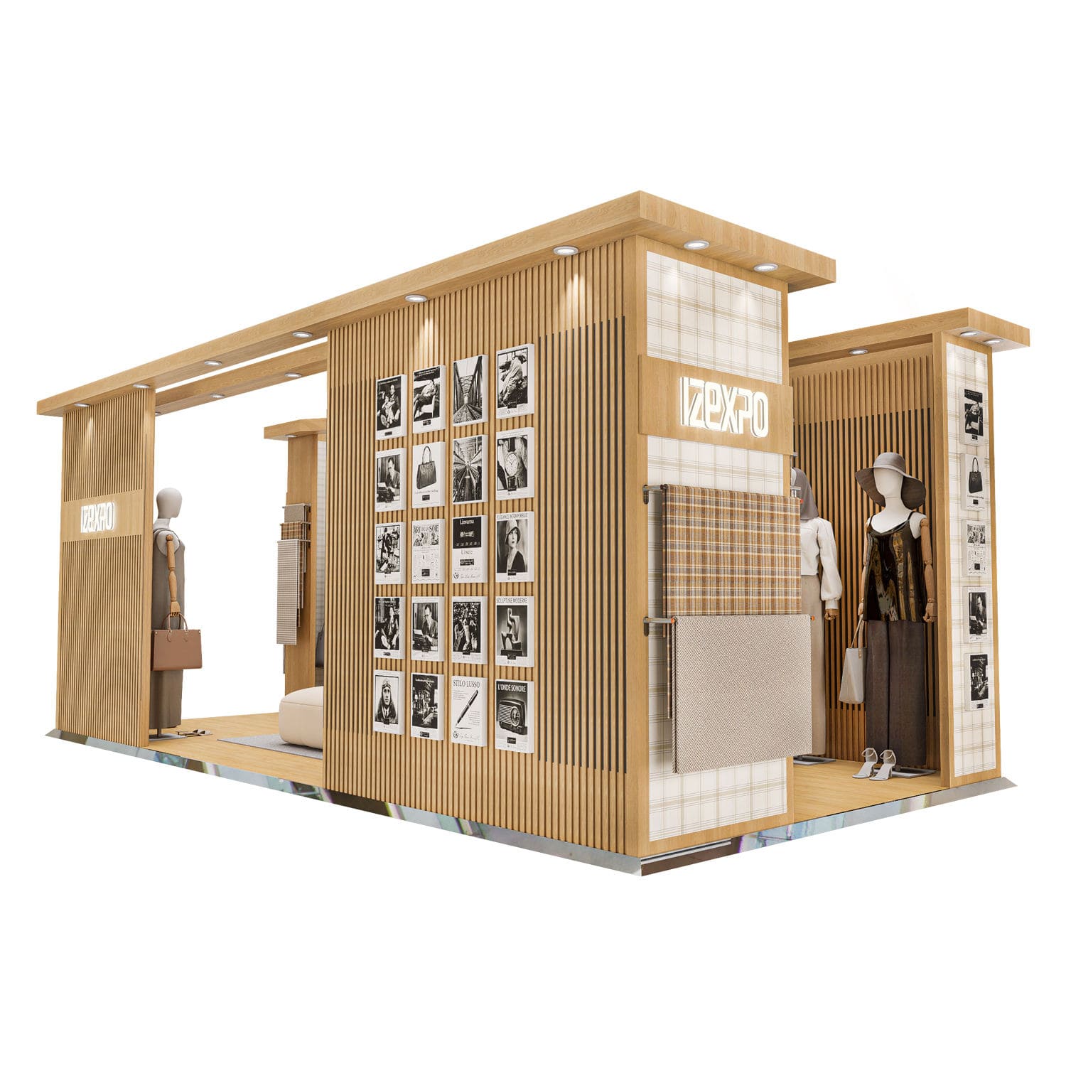 Custom Modular Reusable Booth for Garment Fabric & Textile Display