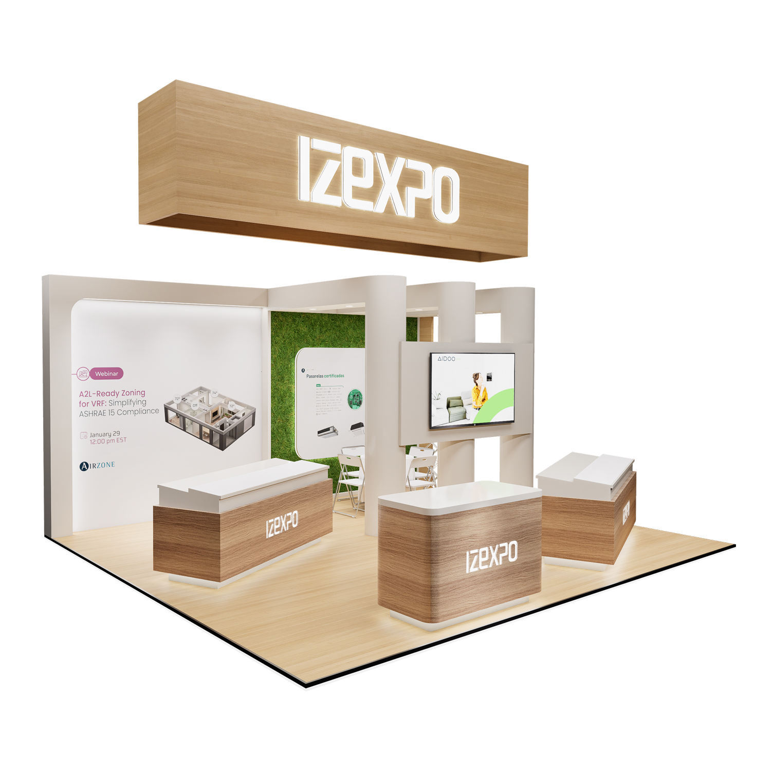Cost-Effective 10x Times Reusable Modular Wooden Exhibition Stand